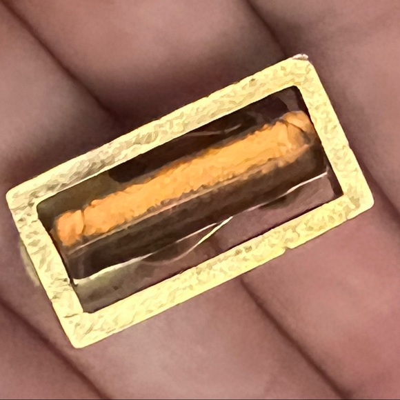 Givenchy Gold Tone Vintage Clip On Chunky Runway Earrings 1980s - Picture 11 of 12